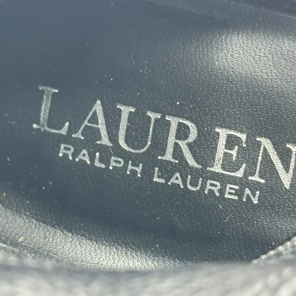 Ralph Lauren Dallyce Over The Knee OTK Boots Women's SZ 6 Black Chic Bold Party